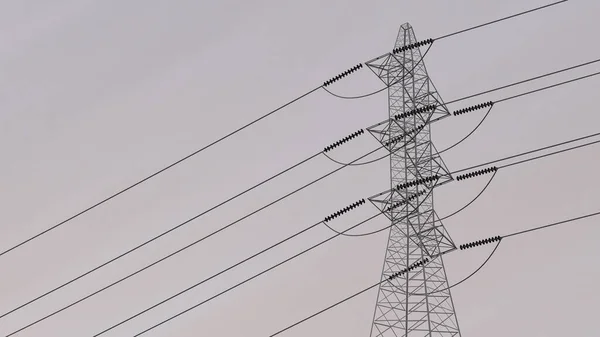 Hoogspanning Elektrische Transmissietoren — Stockfoto