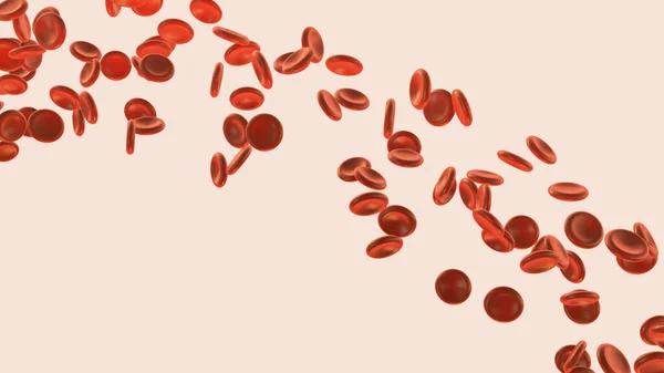 红血球正穿过血液动脉 — 图库照片