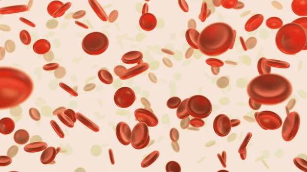 Červené Krvinky Pohybují Krevních Tepnách — Stock fotografie