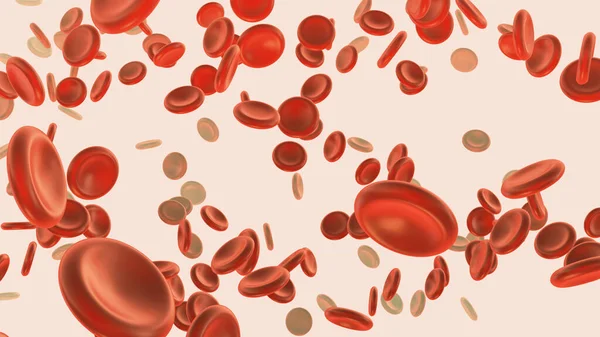 Kırmızı Kan Hücreleri Kan Damarlarında Ilerliyor — Stok fotoğraf