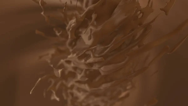 Éclaboussures Chocolat Forme Spirale — Photo