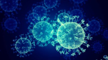 Corona virüsü ve bakteri tıbbi konsepti