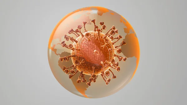 Corona Vírus Bactérias Conceito Médico — Fotografia de Stock