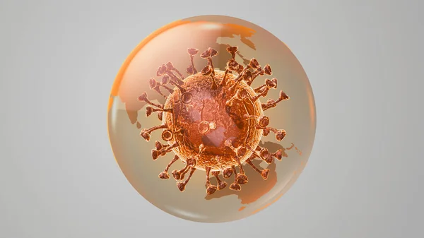 Corona Vírus Bactérias Conceito Médico — Fotografia de Stock