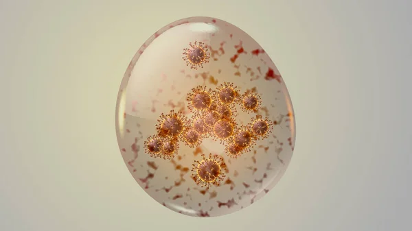 Corona Virus Och Bakterier Medicinskt Koncept — Stockfoto