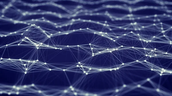 Conceito Inteligência Artificial Mostrando Rede Neural Com Plexo — Fotografia de Stock