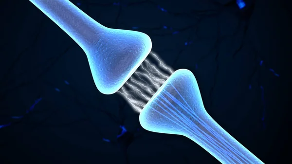 Ilustración Médica Neuronal Sinapsis — Foto de Stock