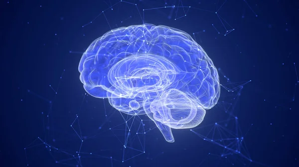 Technologia Mózgu Wykorzystująca Sztuczną Inteligencję Splot — Zdjęcie stockowe