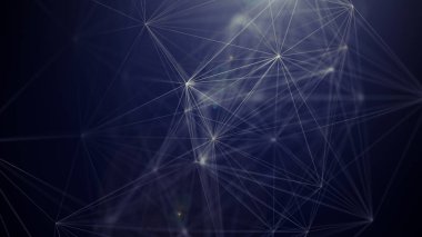 Soyut pleksus teknolojisi arka planı 3 boyutlu illüstrasyon