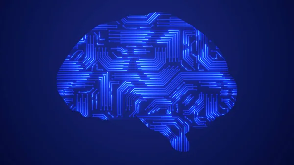 Het Technologische Brein Circuit Board — Stockfoto