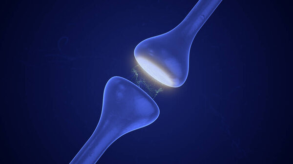 Synapse and Neuron Receptor medical concept