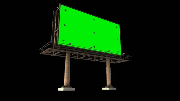 クロマキー追跡マーカー付きグリーンスクリーンビルボード — ストック写真