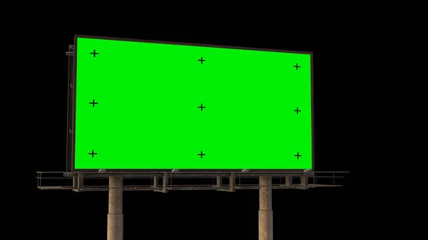 Chroma Key Tracking Marker Auf Einer Plakatwand Auf Grünem Bildschirm — Stockfoto
