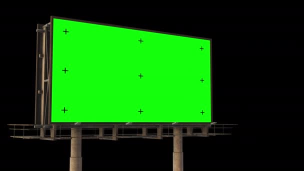 緑色のスクリーン掲示板のクロマキー追跡マーカー — ストック動画