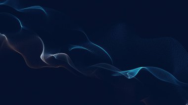 Soyut biçimdeki dijital parçacık ağı