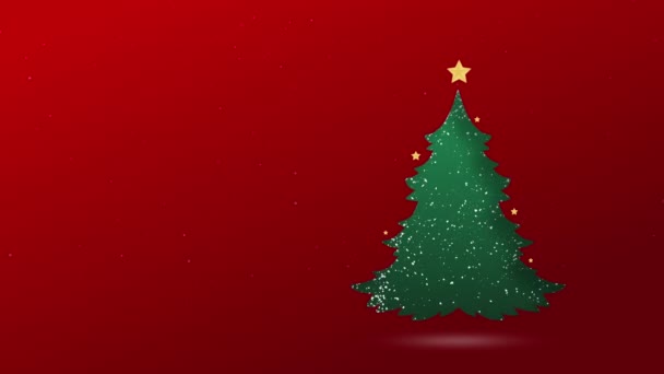 Veselé Vánoce Šťastný Nový Rok Pozadí Krásnými Sněhové Vločky — Stock video
