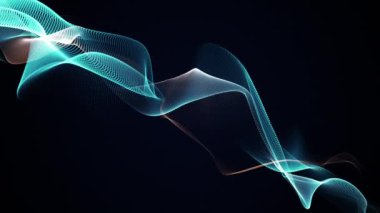 Soyut biçimdeki dijital parçacıkların ağı