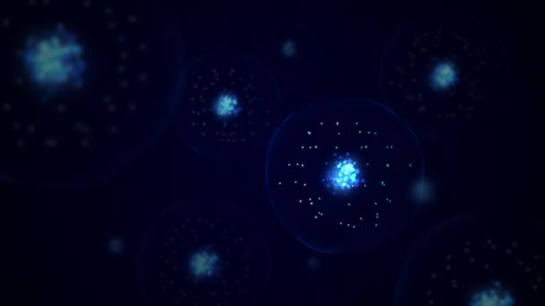 Virüs Hücrelerinin Animasyonu — Stok video