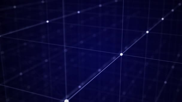 Digital Data Nodes Plexus Grid — Videoclip de stoc