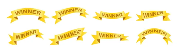 Altın kurdele ödülleri. Kazanan. Vektör illüstrasyonu.
