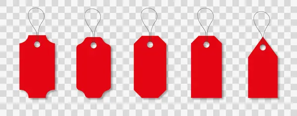 Kırmızı etiket seti. Koleksiyon şablonu etiketi. Atlama etiketi