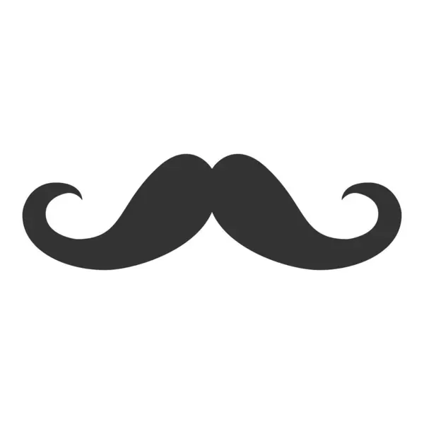Bıyık simgesi beyaz arkaplanda izole edildi. Vektör Eps10