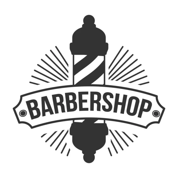 Berber dükkanı ikonu. Berber dükkanı Vintage logosu. Vektör İllüstrasyonu