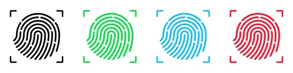 Parmak izi simgesi. Parmak izi tarama simgesi. Güvenli Erişim Kontrolü için Elektronik Sensör tabanlı Biyometrik Yetkilendirme