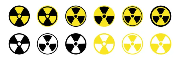 Radyasyon Tehlike İşareti. Nükleer Sembol. Radyasyon ikonu. Radyasyon tehlikesi uyarısı..