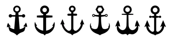 Anchors simgeleri koleksiyonu. Deniz simgesinde Anchor 'un Koleksiyonu.