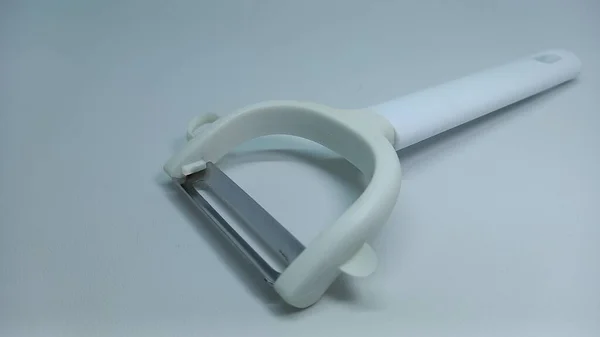 Escova Dentes Plástico Fundo Branco — Fotografia de Stock