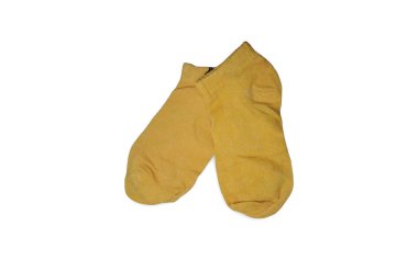 beyaz izole kahverengi çorap