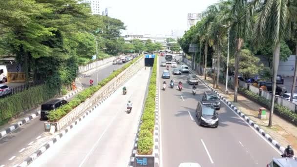 Lebak Bulus South Jakarta Indononesia May 2023 Slow Motion Traffic — Stock Video