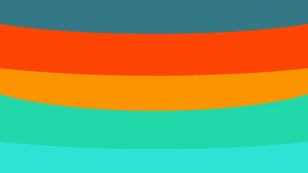 Oranžová Zelená Modrá Jednoduché Čisté Vícebarevné Křivky Abstraktní Pozadí Ilustrace — Stockový vektor
