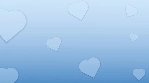 Azul Coração Forma Papel Cortado Dia Dos Namorados Fundo — Vetor de Stock
