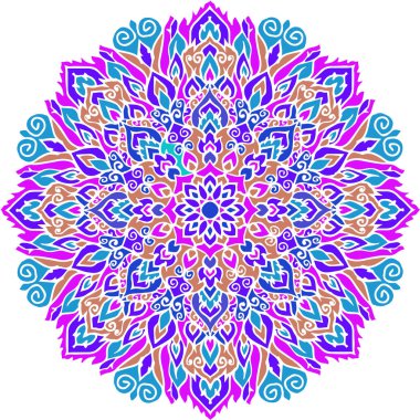 Geleneksel mandala kıyafet, kumaş, arkaplan, duvar kağıdı, ambalaj, batik için soyut desen.