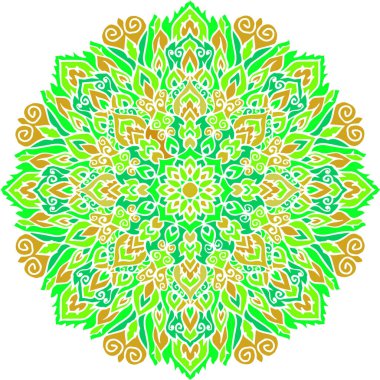 Geleneksel mandala kıyafet, kumaş, arkaplan, duvar kağıdı, ambalaj, batik için soyut desen.