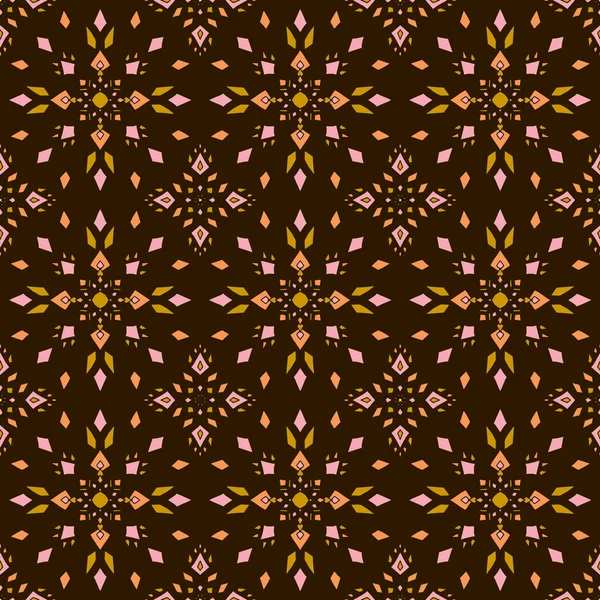 ラッピング バティックのためのシームレスな幾何学的抽象パターン — ストックベクタ