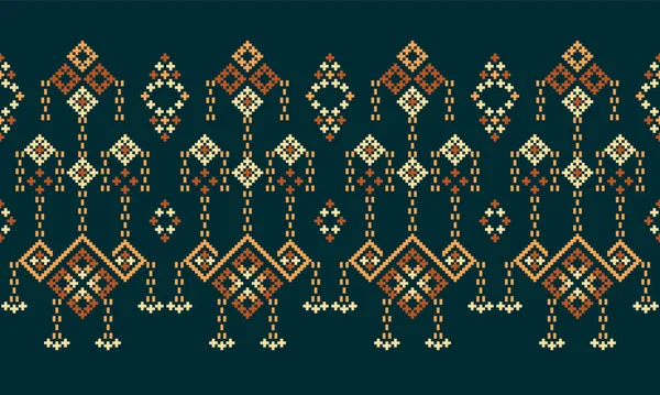 Geometriskt Etniskt Orientaliskt Mönster Traditionell Design För Kläder Tyg Bakgrund — Stock vektor