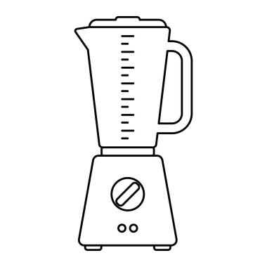 Beyaz arkaplan karalaması üzerine blender ana hatları çizimi