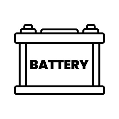 araba aküsü çizimi beyaz arkaplan karalaması