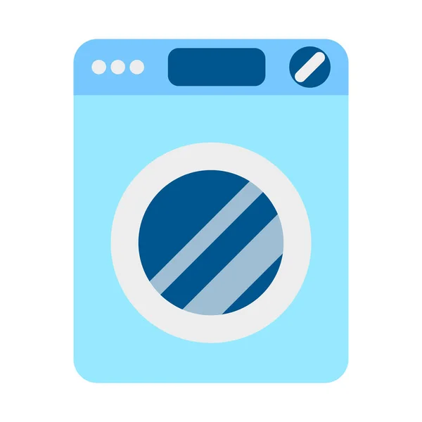 Flat Washing Machine Illustration White Background Refrigerator Clip Art — Stock Vector