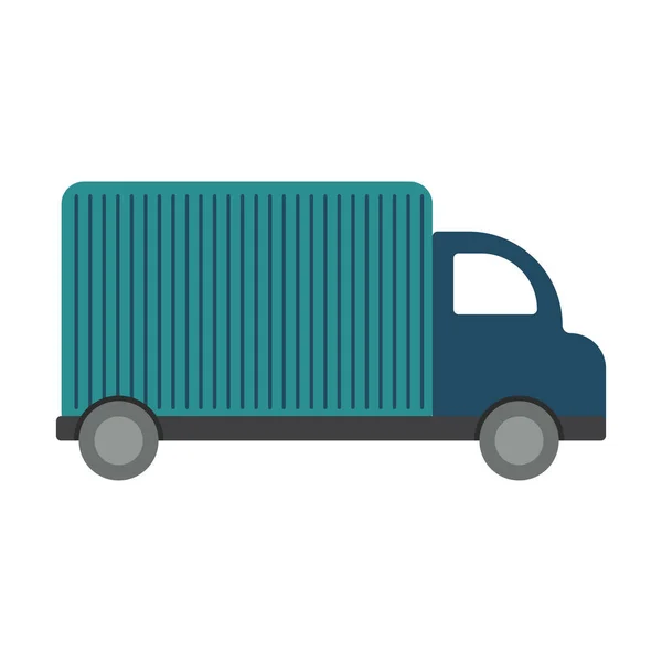 Ilustração Caminhão Plano Fundo Branco Refrigerador Clip Art — Vetor de Stock