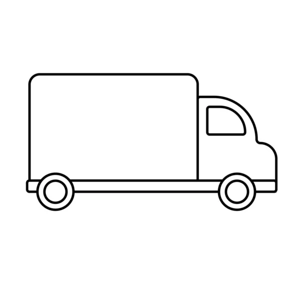 Ilustração Esboço Caminhão Fundo Branco Doodle — Vetor de Stock