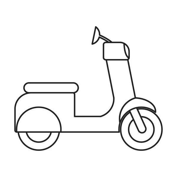 Beyaz Arkaplan Karalaması Üzerine Motosiklet Çizimi — Stok Vektör
