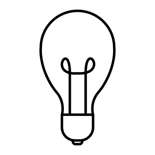 Лампочка Контурна Ілюстрація Білому Фоні Каракулі — стоковий вектор