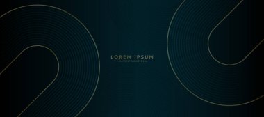 Soyut Yeşil Geometrik Altın Teknoloji Arkaplan Resimleri Parlak lüks konsept vektör tasarımı