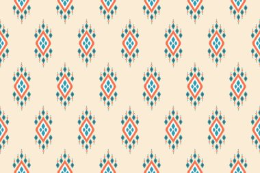 Güzel etnik soyut ikat sanatı. Kabiledeki kusursuz Kasuri deseni, folklorik nakış, geometrik sanat süsü baskısı. Kumaş, giysi, halı, duvar kağıdı, ambalaj, kaplama için tasarım.
