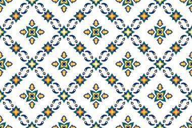 Kusursuz Portekiz deseni. Kumaş, halı, giysi, arkaplan, duvar kağıdı, ambalaj için tasarlandı