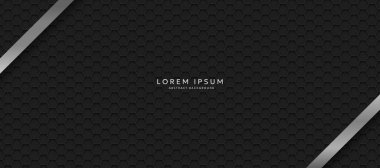 Koyu arkaplan yansıtıcı metalik çizgilerden oluşur. Altıgen metal doku arkaplanı